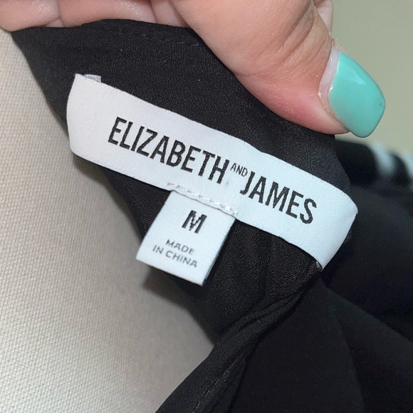 Elizabeth & James Tops Elizabeth & James Black Crepe Knit Perth Halter Top - Picture 9 of 10